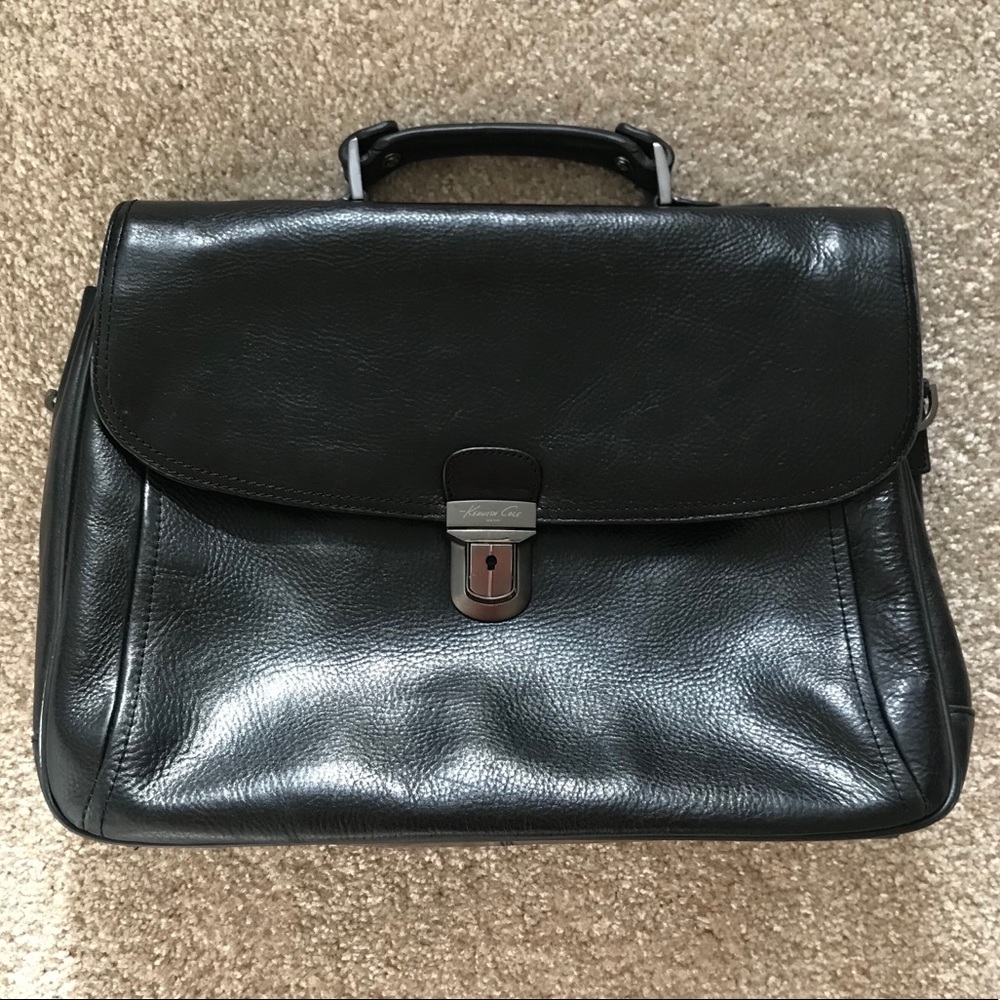 “The Best Port” Kenneth Cole Leather Messenger Bag